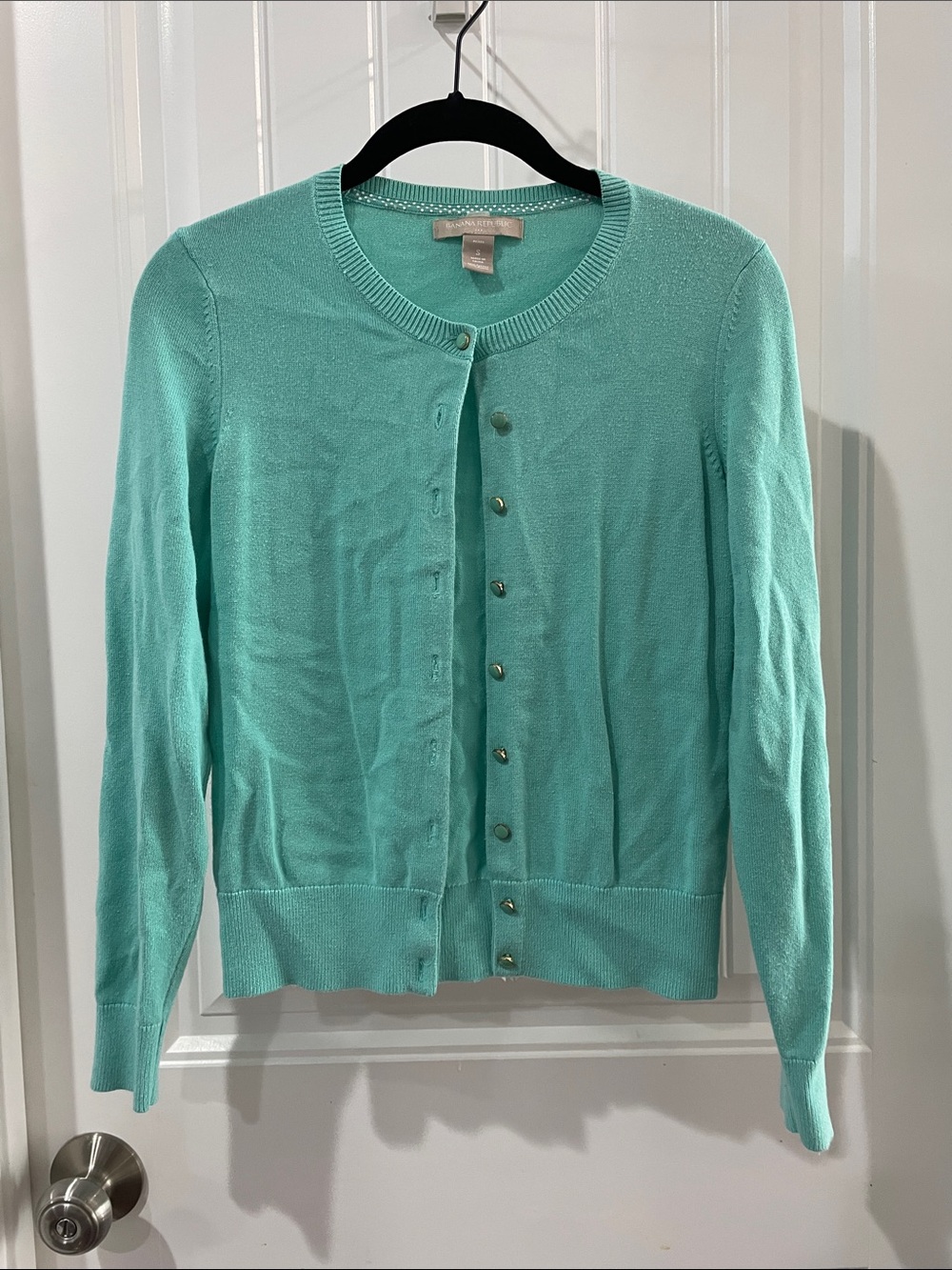 Banana Republic Factory Mint Green Button-Up Cardigan